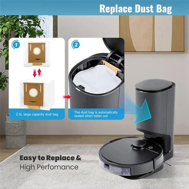 

T99C-5PCS Dust Bag For Ecovacs Deebot Ozmo T8, T8+, T8 AIVI, N8 Pro Plus,N8 Pro, T9 AIVI T9 PRO Vacuum Cleaner Bags