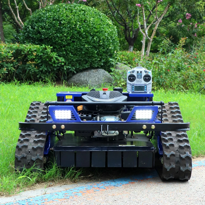 Customized  Remote Control Lawn Mower Remote Control Robot Crawler Lawn Mower Controlled From Distance