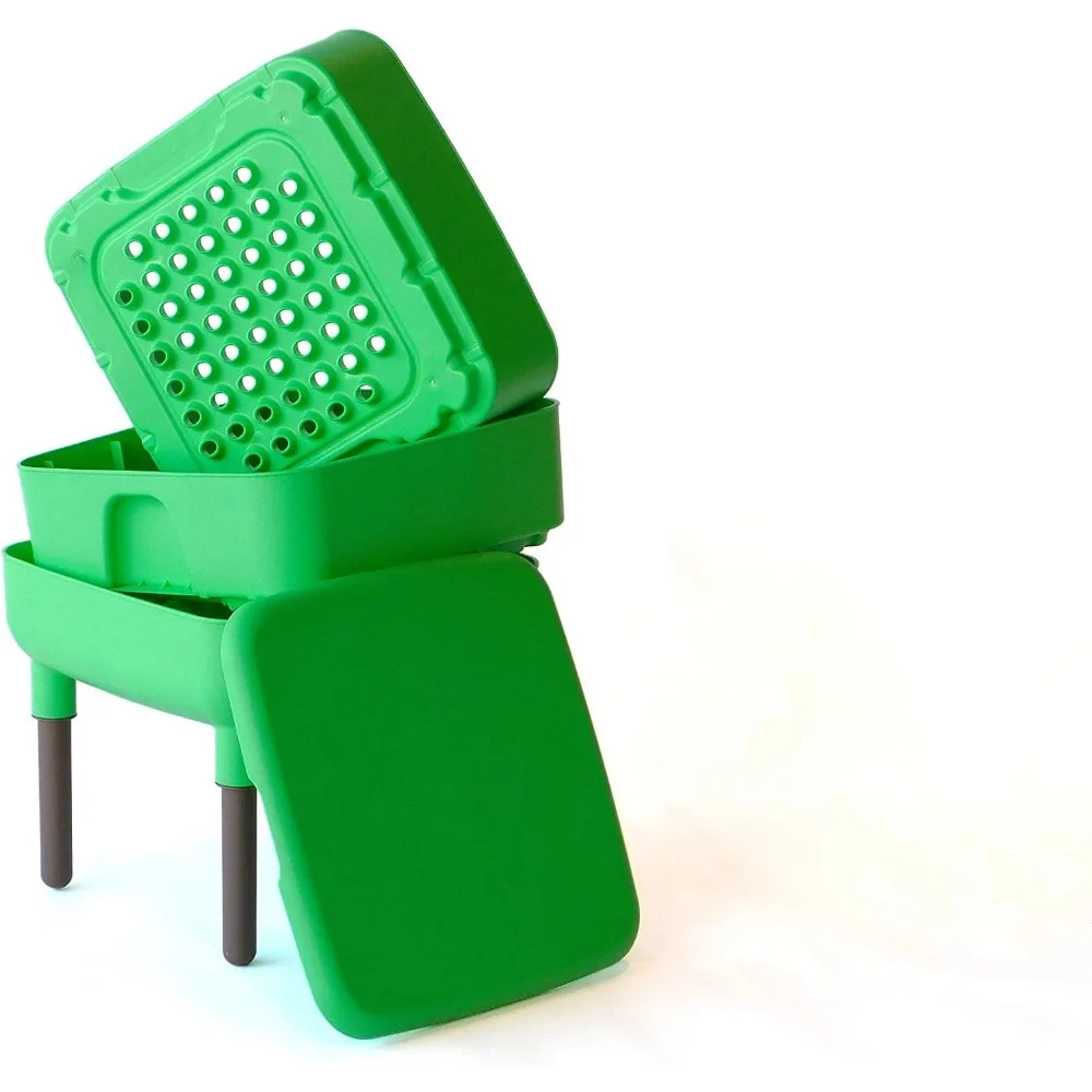 صندوق مركب دودة مكون من درجين للاستخدام الداخلي، أخضر، نظام مشاركة فيرمية فعال #3