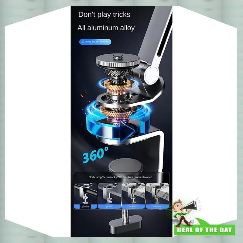 

24-часовая доставка Подставка для планшета Настольная подставка Подставка для телефона 360 ° Вращающийся складной офисный крепежный магнитный кронштейн