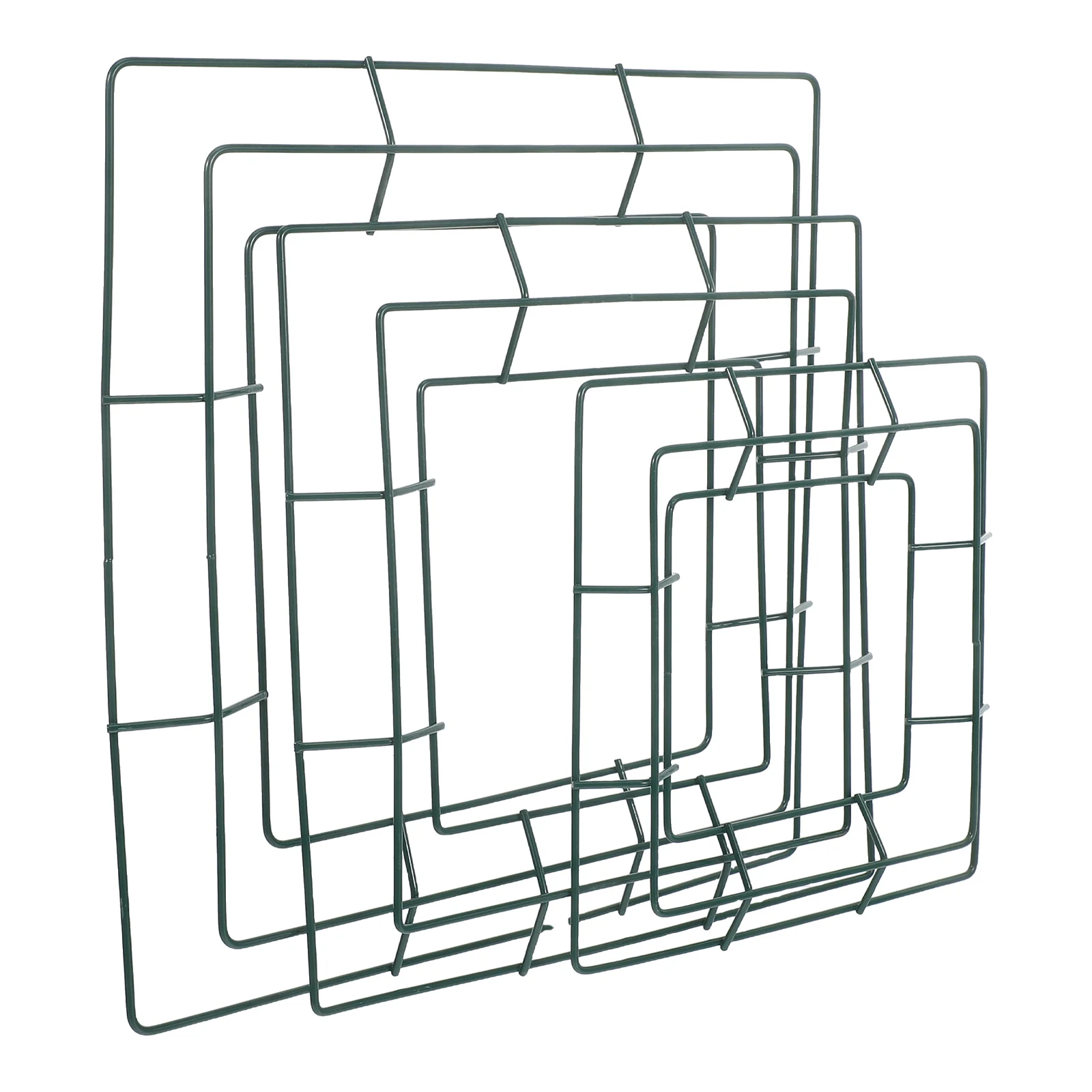 

3Pcs Square Wreath Frame Metal Wire Wreath Frame DIY Flower Arranging Rack for Indoor Outdoor Garden Porch Wedding Decoration