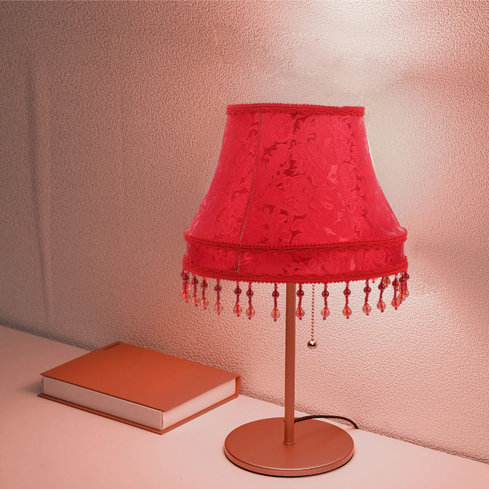 

1pc Retro Cloth Lampshade European Style Vintage Table Light Cover Floor Lamp Shade Soften Light Dust-Proof Durable Iron Frame