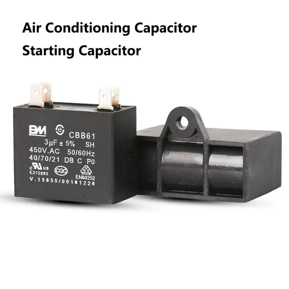 New Cbb61 Air Conditioning Capacitor 450V 1-15UF Starting Capacitor Flame Retardant Professional Fan Capacitor