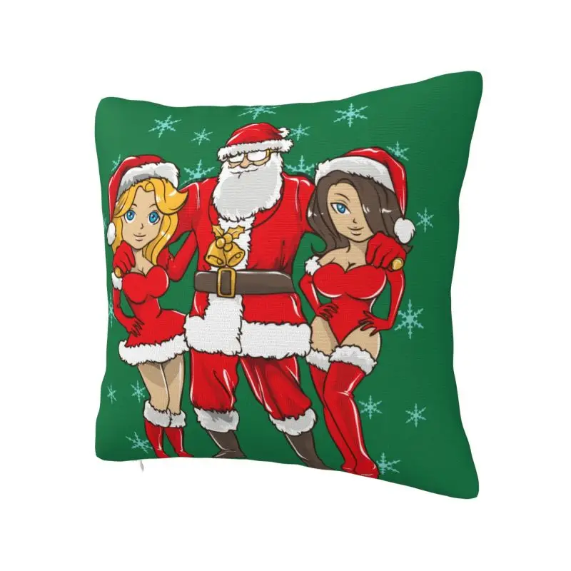 Santa Claus Pimp Christmas Hos Nordic Throw Pillow Covers Merry Xmas Sofa Cushion