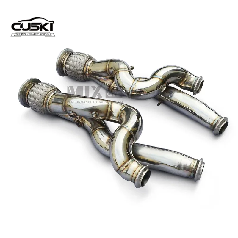 Catless exhaust downpipe to improve exhaust performanceStainless steel exhaust pipe for Lamborghini LP700 6.5 T-displacement car