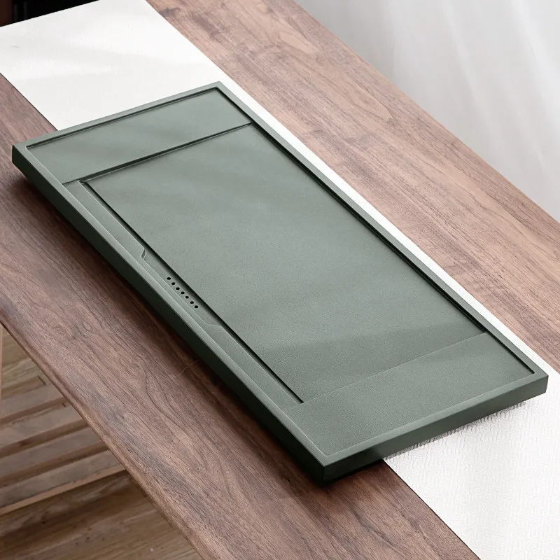 

Tableware Hospitality Tea Tray Stone Living Room Rectangle Long Dining Kitchen Luxury Tea Tray Chinese Bandejas Home Products