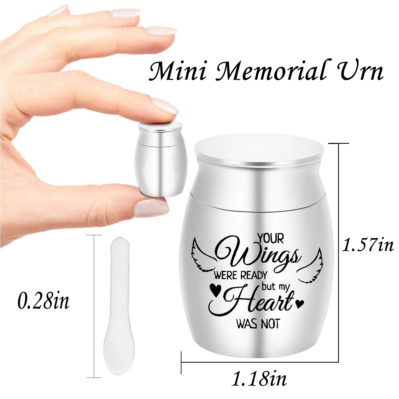 Small Urns for Human Ashes Keepsake Angel Wings Urns for Human Ashes Adult Decorative Keepsake Urns,Mini Cremation Urns Memorial