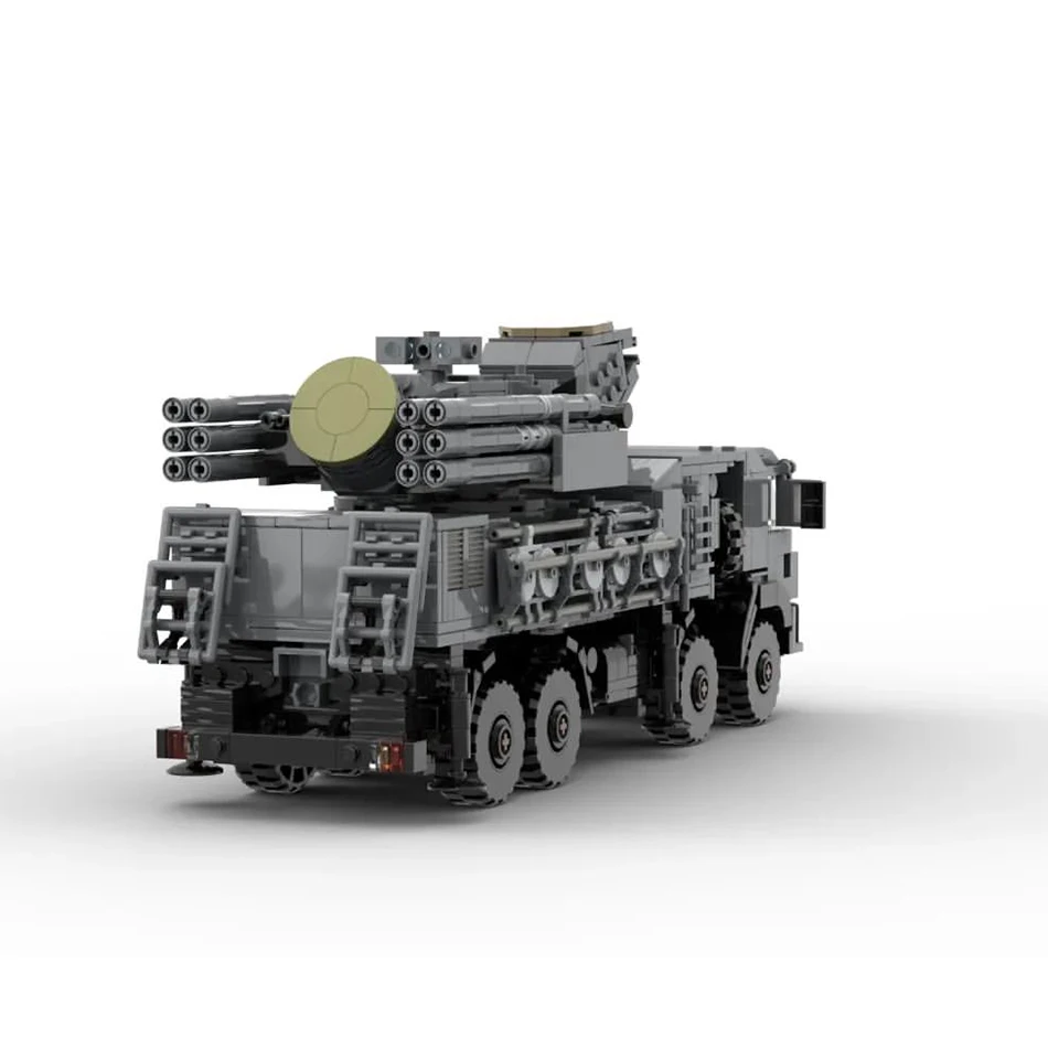 MOC-165763 Russian Military Weapons Pantsir S1 Turret Building Block S2 / SA-22 Anti-Aircraft Artillery Vehicle Model Brick Toy