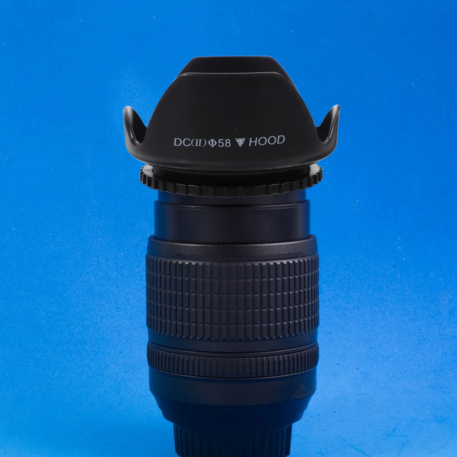 

58Mm Camera Lens Hood Black Durable Abs Rubber Dslr Lens Protector Against Glare Flare Olympus