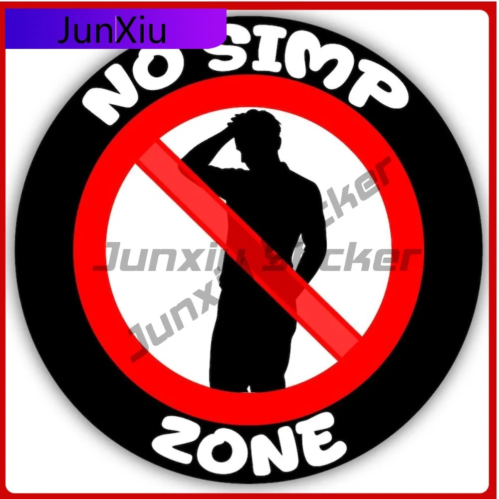 

No Simp Zone Vinyl Sticker Occlusion Scratch Refit Decal Accessories Adult Humor Decals Adventure Motorcycle Stickers Mountain