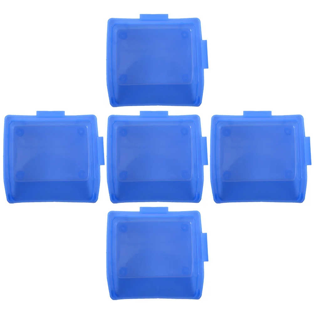 5 Pcs Warehouse Parts Box Oblique Storage Crate Tool Organizer Bins Tools Shelf Rack Craft Abs Office Garage System Shed