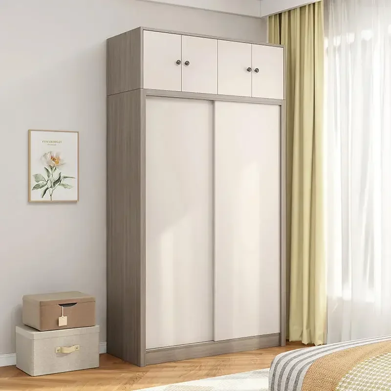 Simple wardrobe bedroom, small apartment sliding door wardrobe assembly, children's wardrobe dormitory storage cabinet