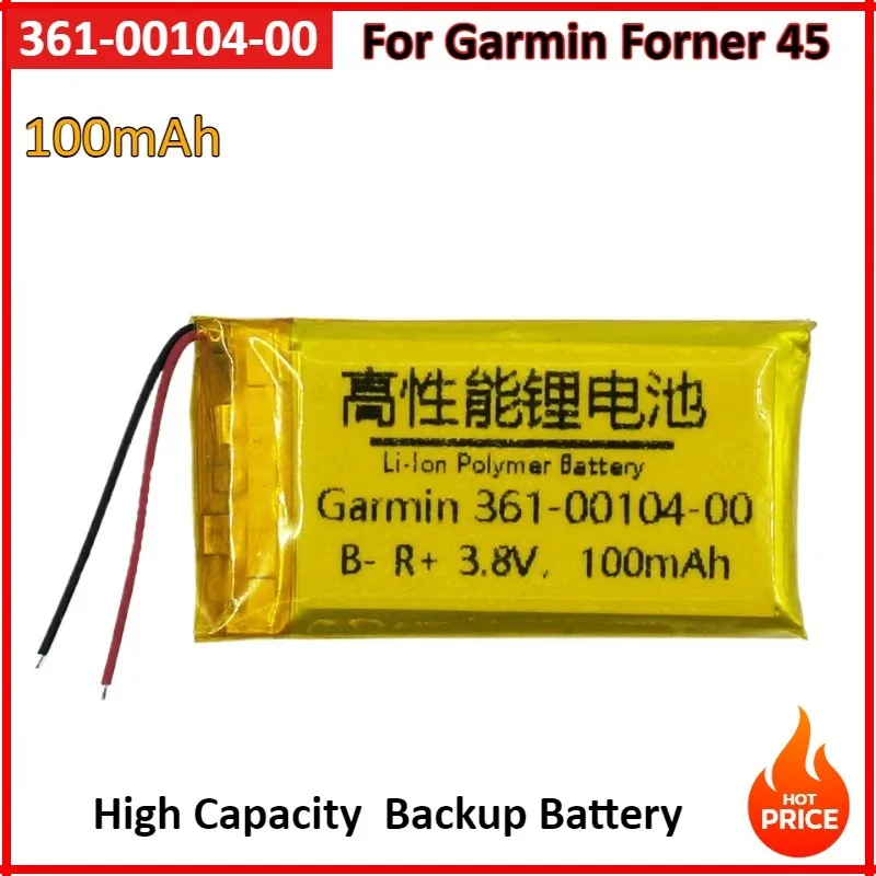 

361-00104-00 100mAh Bateria High Capacity Replacement Backup Battery For Garmin Forner 45