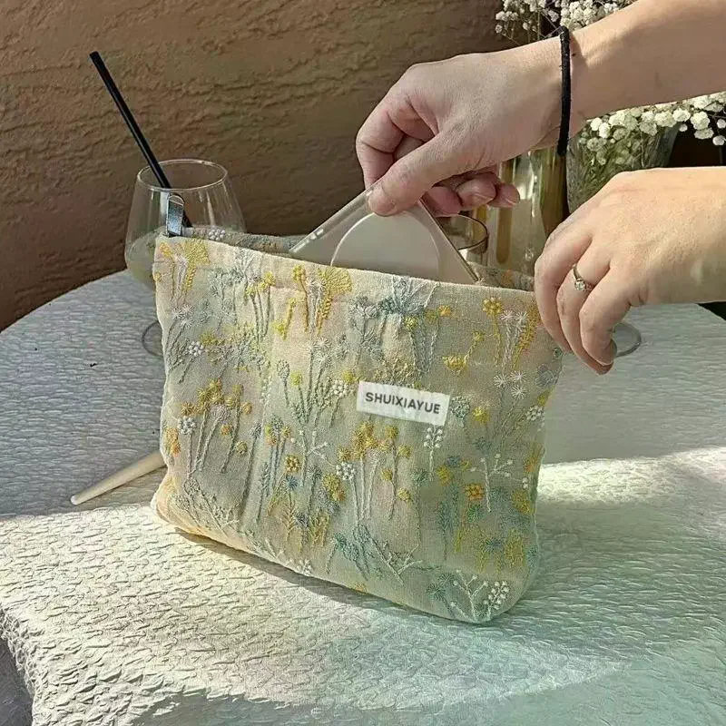 Cosmetic Bags Zipper Opening Key Card Holder Cartoon Student Pencil Case Coin Purse Ladies Hand Portable Storage Bag