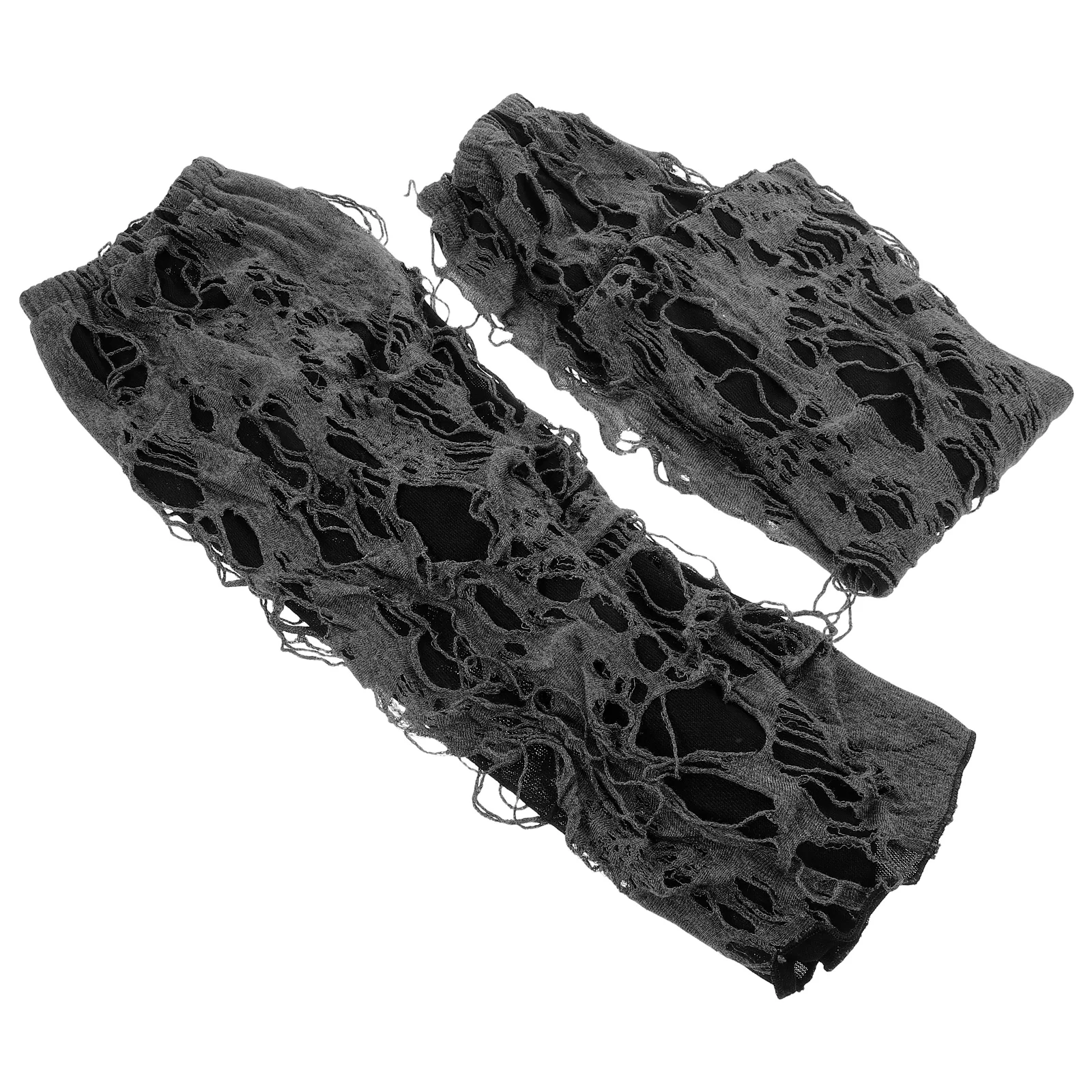 

1Pair Punk Style Ripped Thin Breathable Leg Warmers Ideal for Goth Halloween Costumes Punk Leg Sleeves Costume Accessories