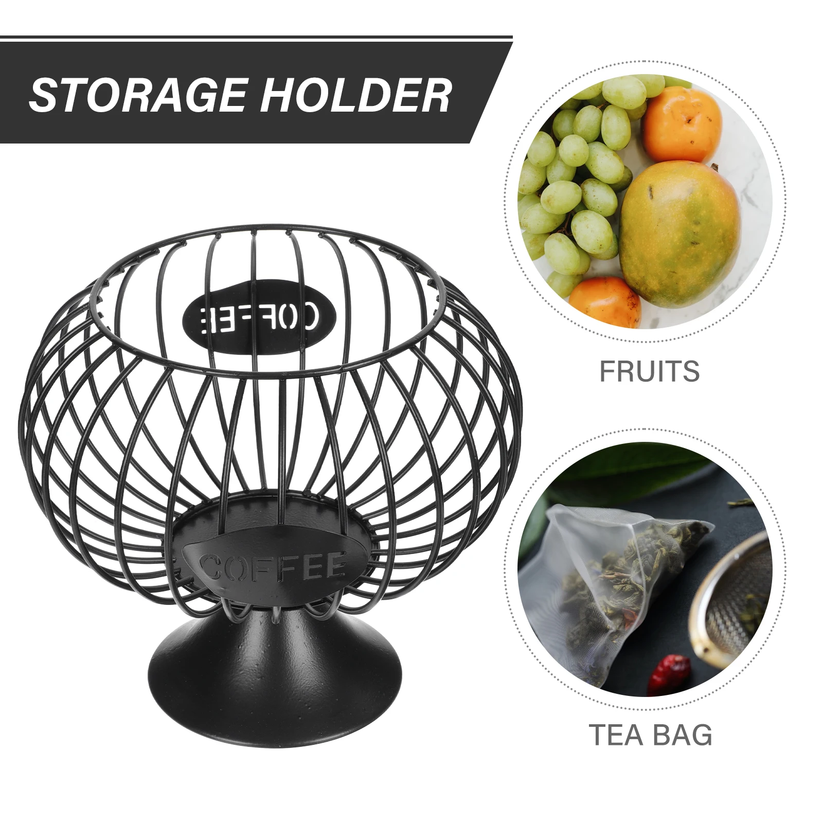 

Capsules Storage Basket Large Fence Base Rack Jelly Holder Office Functional Storage Decor