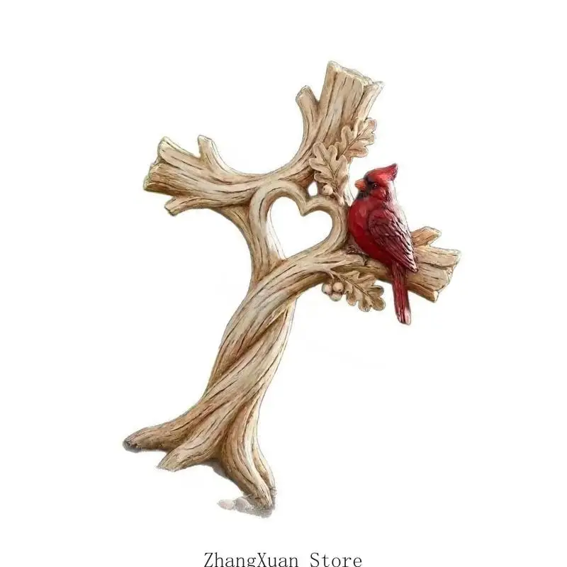 Baum-Wandakzent mit roten Federdetails und integriertem hinteren Schlitz 3XUF – Detail 4