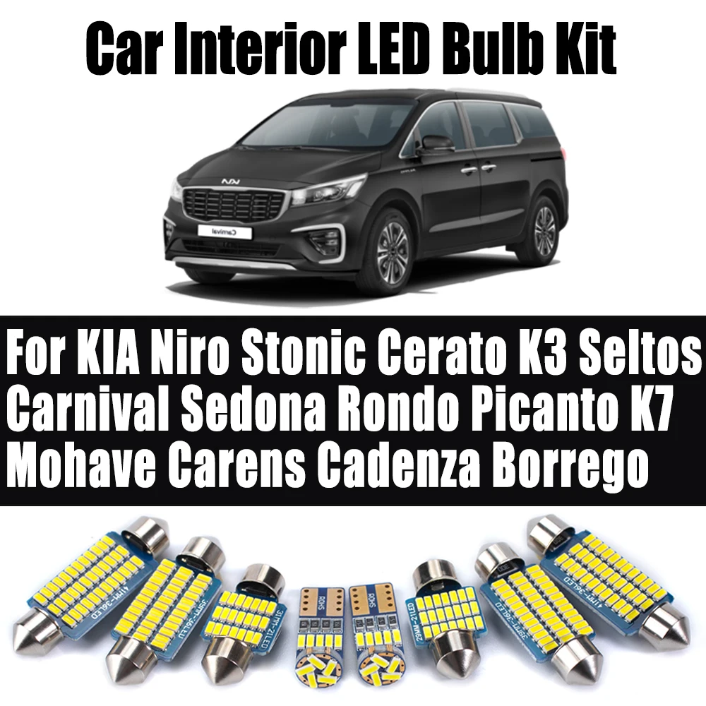 For KIA Niro Stonic Cerato K3 Seltos Carnival Sedona Rondo Picanto Borrego Mohave Carens Cadenza K7 LED Interior Light Car Lamp