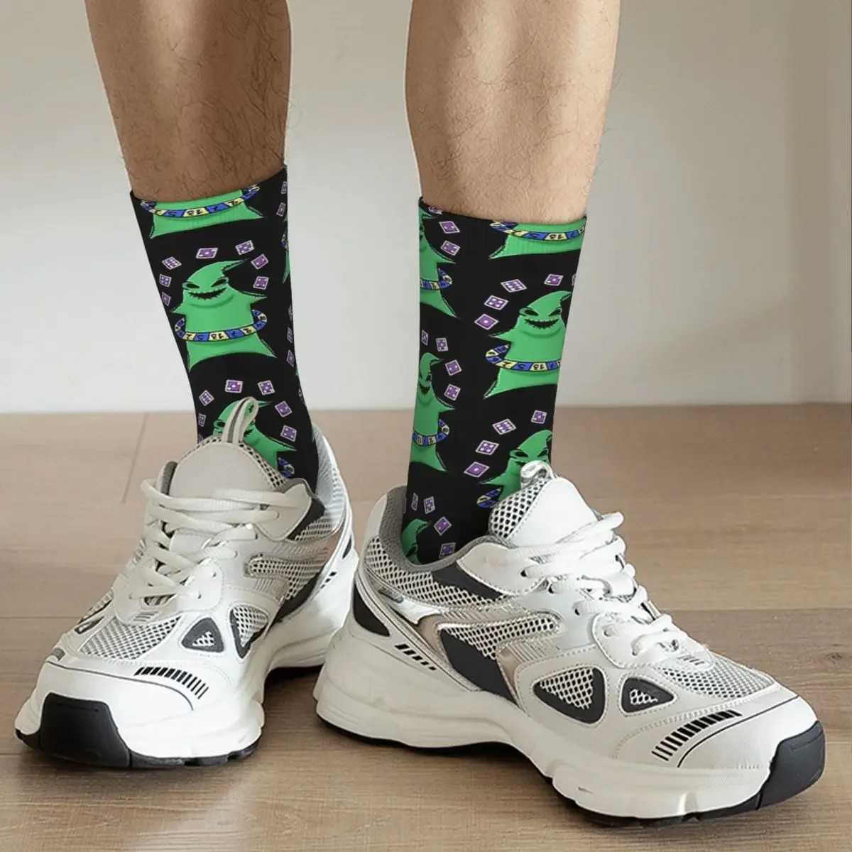 Oogie Boogie's Gym Socks Harajuku Wysokiej jakości pończochy całoroczne Długie skarpetki Akcesoria na prezenty świąteczne unisex