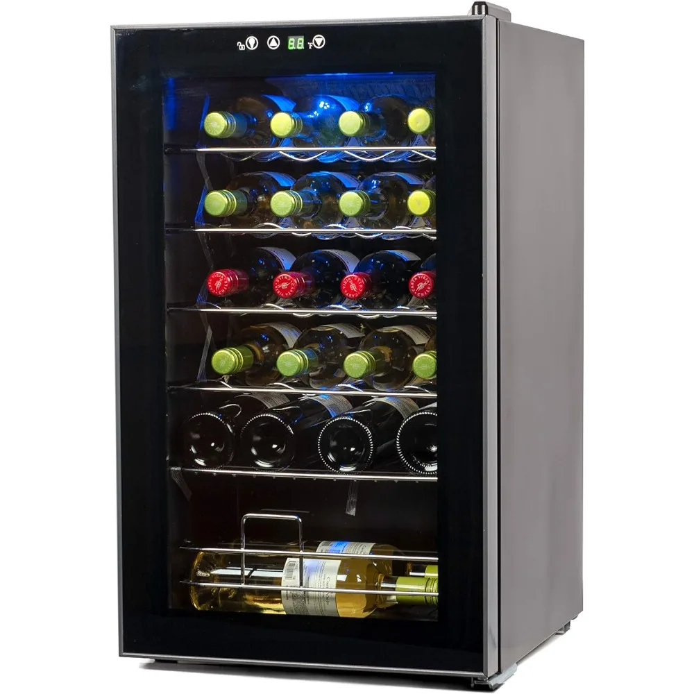 Temperature Controlled Wine Bottle Chiller with Fridge Wine Rack