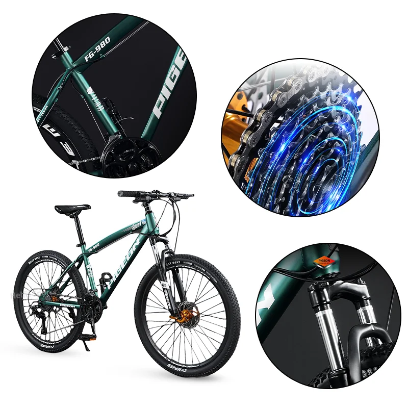 High Carbon Steel Two Wheels Mountain bike Promotional Items Macce 21 Speed Frame Bicycle MTB Full Suspension Disc Brake Cycle