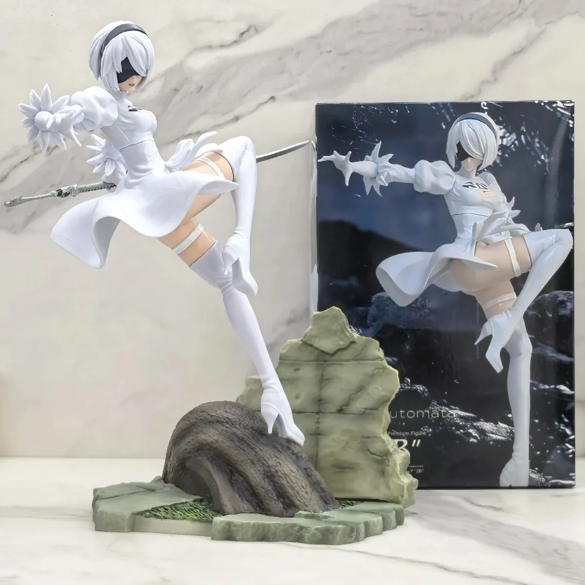 24 سم NieR: مجسم أوتوماتا YoRHa رقم. 2 نوع B أنيمي الشكل البلاستيكية Gk تمثال تمثال نموذج دمية جمع غرفة ديكورا مكتب لعبة هدية #3