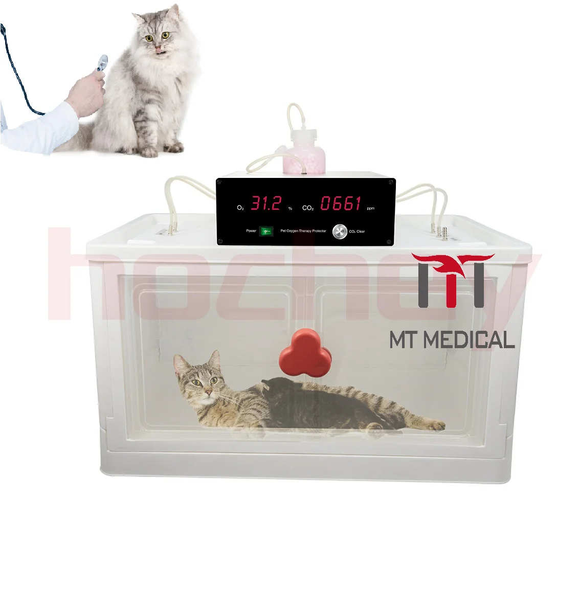 

MT MEDICAL Dog Puppy Veterinary Pet Incubator Equipment ICU Guided Intelligent Incubator Oxygen Ventilation Incubator