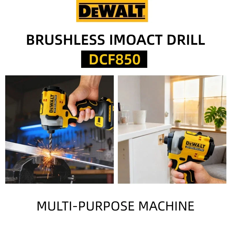 

DEWALT DCF850 20V Cordless Electric Screwdriver Brushless Motor Rechargable Drill Driver Electric Impact Wrench bare machine