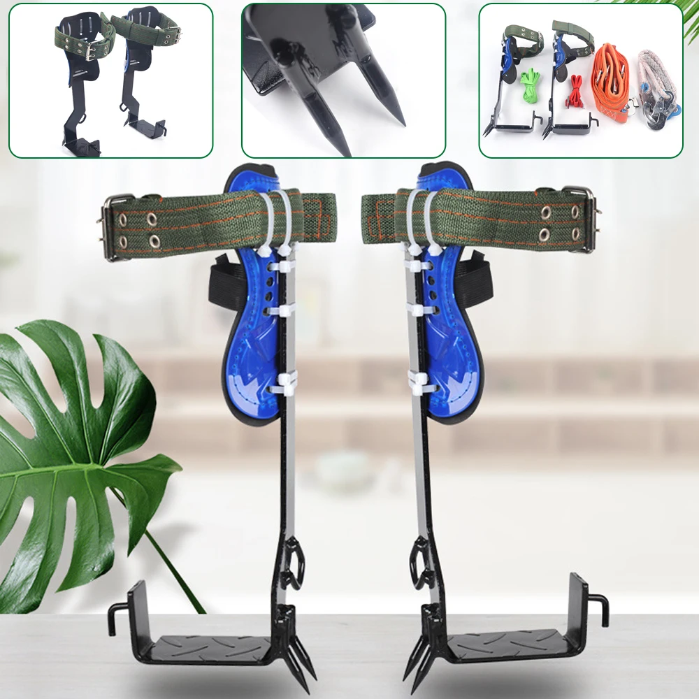 Tree Pole Climbing Spike Set Safety Belt Straps Outdoor Fruit Pick Portable Climbing Spike Set Professional Adjustable Tools