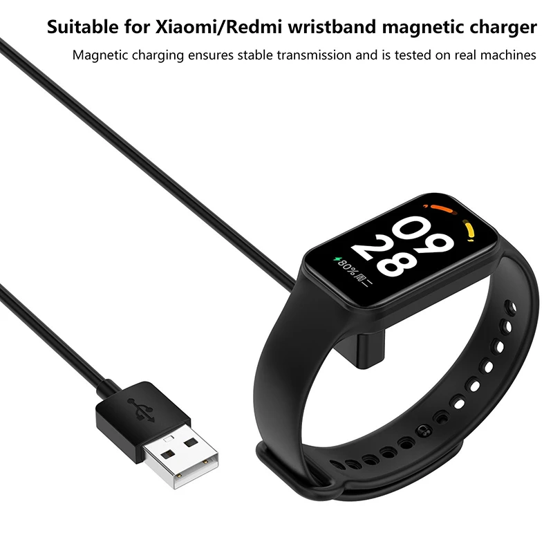 สมาร์ทวอท์ชสายชาร์จอะแดปเตอร์สายเหมาะสําหรับ Xiaomi Smart Band 8/Band 8 Active/Band 8 Pro Redmi นาฬิกา 4/นาฬิกา 3 Lite