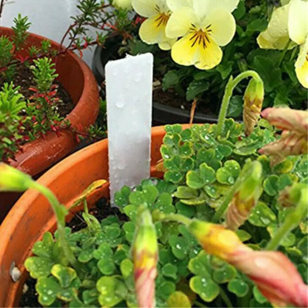 100PCS White Waterproof Plant Labels Plastic Garden Labels For Planting Nursery Seedling Tray Markers DIY Garden Decorating Tool