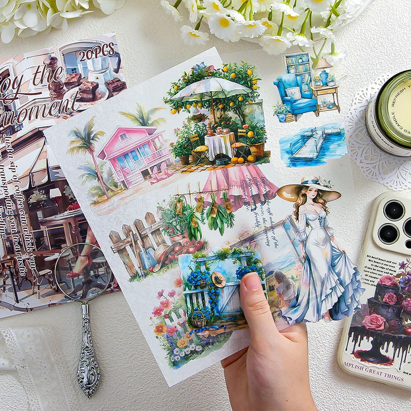 20pcs/lot Kawaii Scrapbook Stickers in wealthy and pleasant company Scrapbooking Supplies Planner Decorative Stationery Sticker