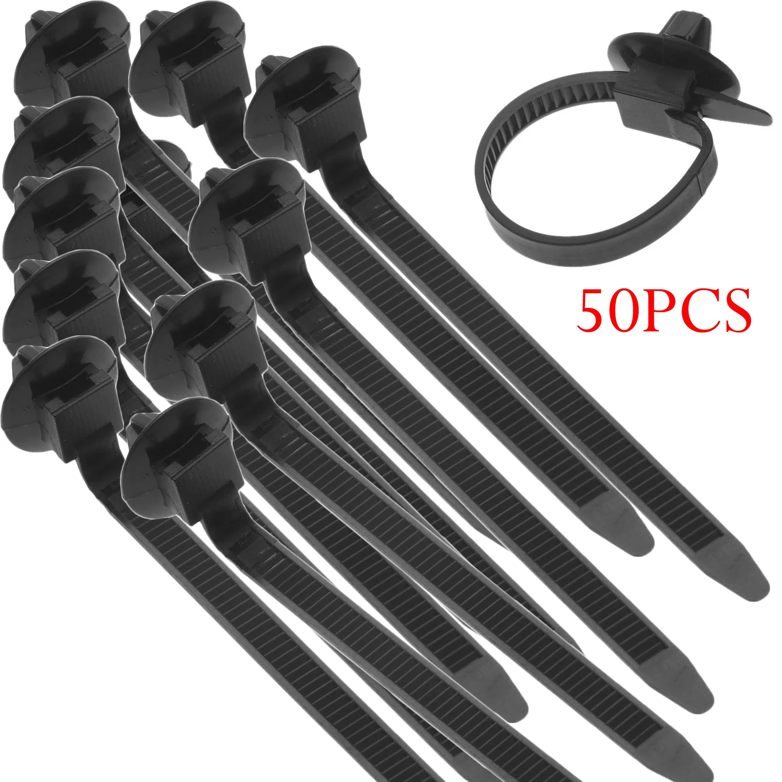 50PCS Fascette per cavi in nylon Fascette per cavi in bundle Fascette per cavi in nylon Fascette per cavi autobloccanti regolabili Cinghie Anello di fissaggio