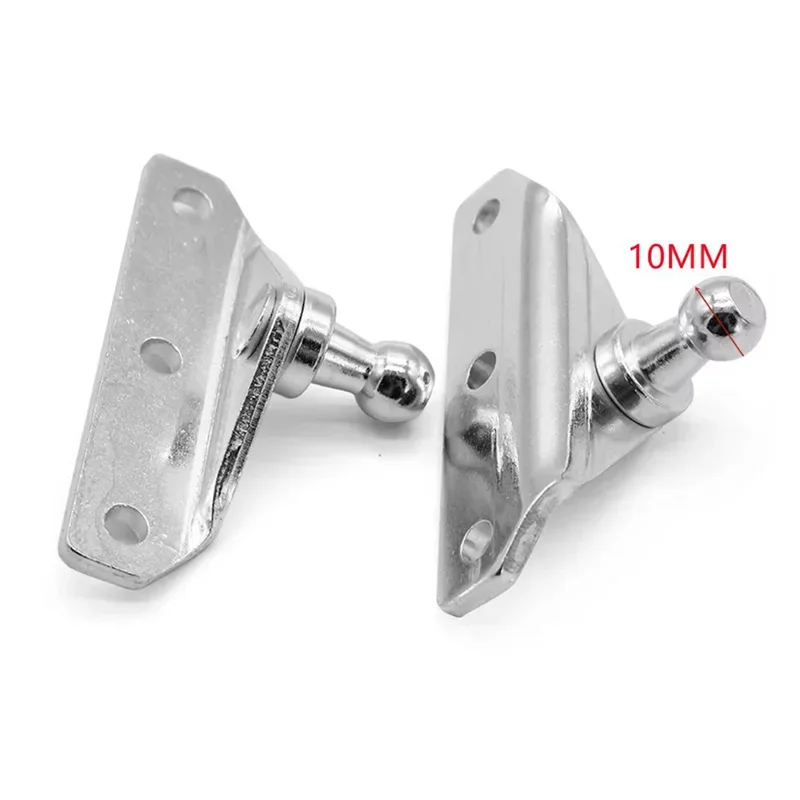 2Pcs 10mm Silver Struts Ball Ended Bolt Bonnet Hatch Zinc Plated Steel Ball Stud Brackets For RV Camper Gas Prop Strut Spring