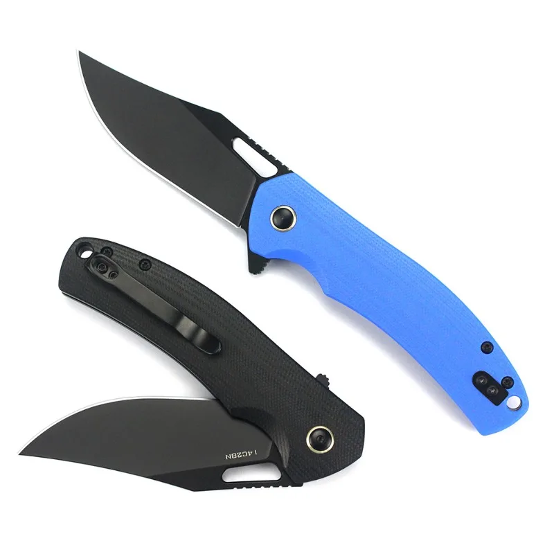 GT0042 جيب سكين تخييم قابل للطي 14C28N شفرة G10 مقبض بقاء الصيد السكاكين التكتيكية في الهواء الطلق الفاكهة فائدة EDC أدوات #4