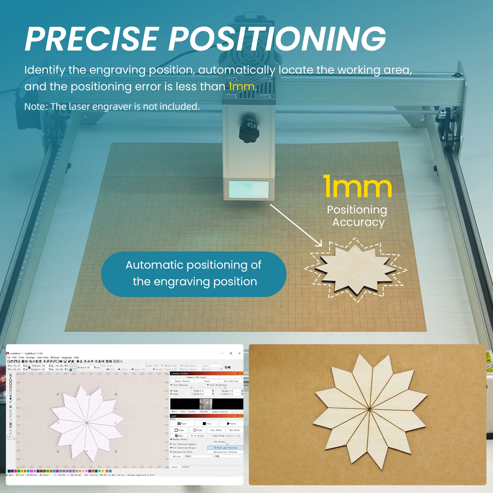 Atomstack Maker AC1 Camera 400*400mm Photography Area Multitask Operation Precise Positioning Camera For Laser Engraving Machine