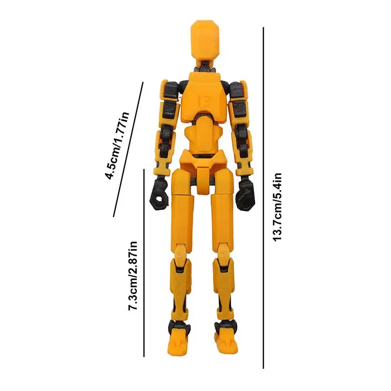 Dummy 13 Action Figure Multi-jointed Movable Robot Dummy Action Figures Toys DIY Assembling Desktop Robot Figure For Kids