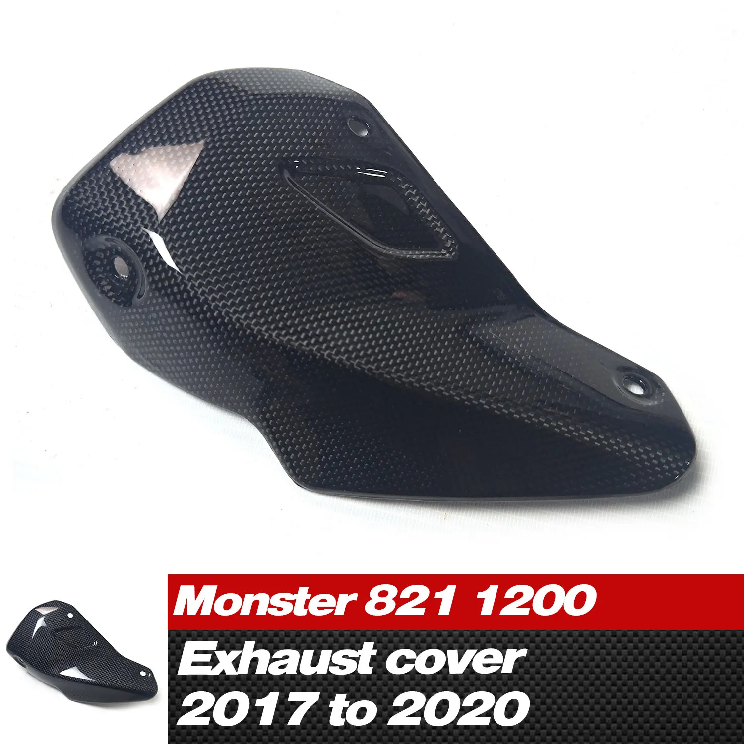 

Gokom Carbon Fiber Exhaust cover guard For Ducati Monster 821 2018-2020 1200 2017-2020