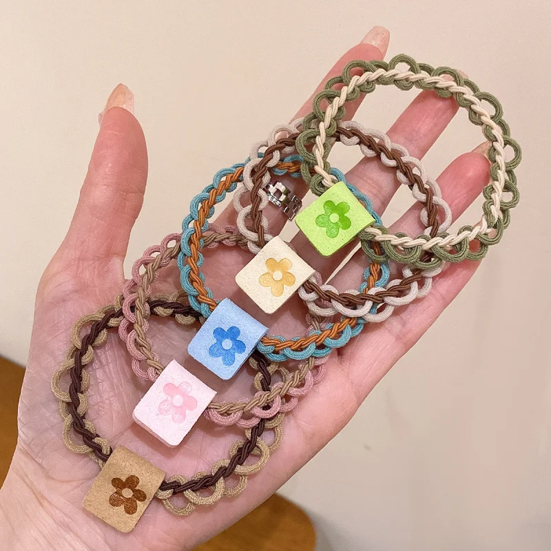 

Colorful Braided Hair Tie Korean Style Hair Accessory Ponytail Bun Hair Band for Women