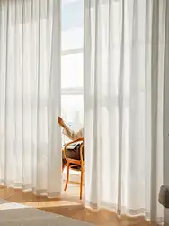 Hot selling high quality Korean cheap price ready made white semi blackout voile sheer curtain for living room office hotel