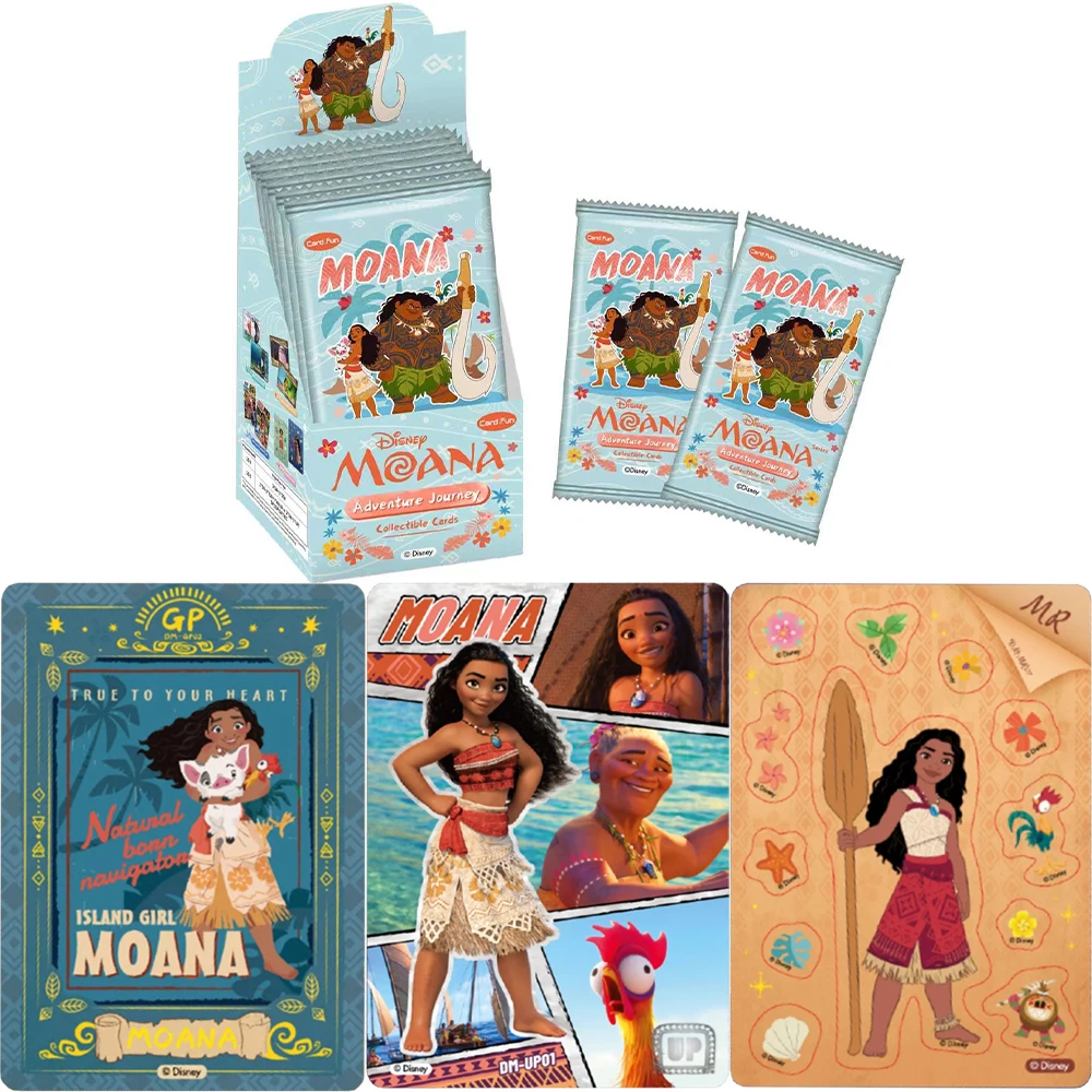 Genuine Moana Cards Disney Series The Sailing Expedition Team Assembled Adventure Tours Collectible Cards Toy Gift