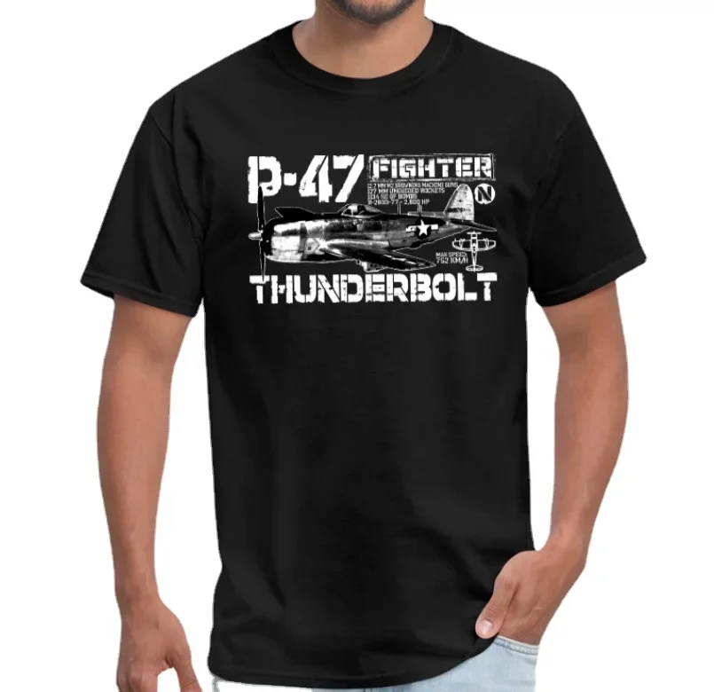 

US Army Air Force P-47 Thunderbolt Fighter Printed T-Shirt. Summer Cotton Short Sleeve O-Neck Mens T Shirt New S-3XL