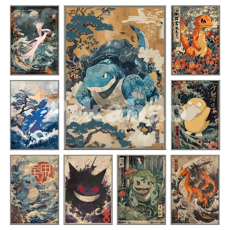 Print On Canvas Pokemon Charizard Wall Art Home Modern Living Room Friends Gift Decoration Paintings Decorative Aesthetic Poster