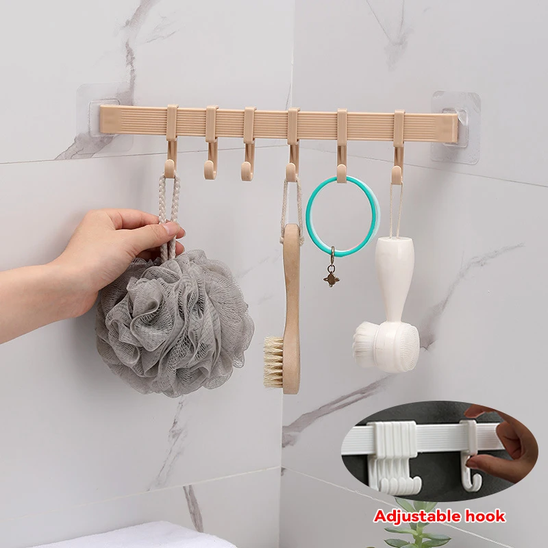 

Multifunction Kitchen Storage Hook Cupboard 6 Hook Home Organizer Storage Rack Pantry Chest Tools Towels Hanger Wardrobe Rack