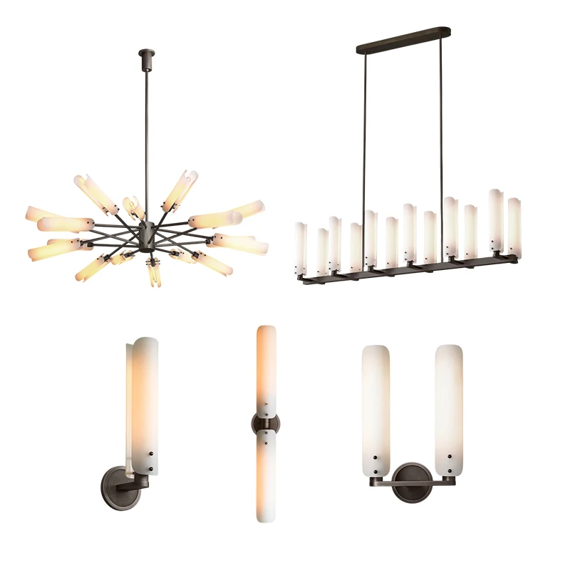 Copper Glass E14 Led Dimmable Chandelier Lighting Suspension Luminaire Lampen Hanging Light