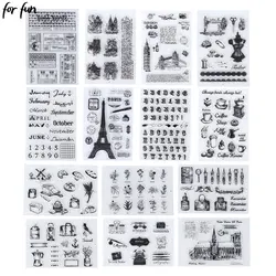 For Fun Vintage Decor Rubber Stamp Transparent Silicone Stamps Ledger Stamp for Scrapbooking DIY Card Making Craft Supplies