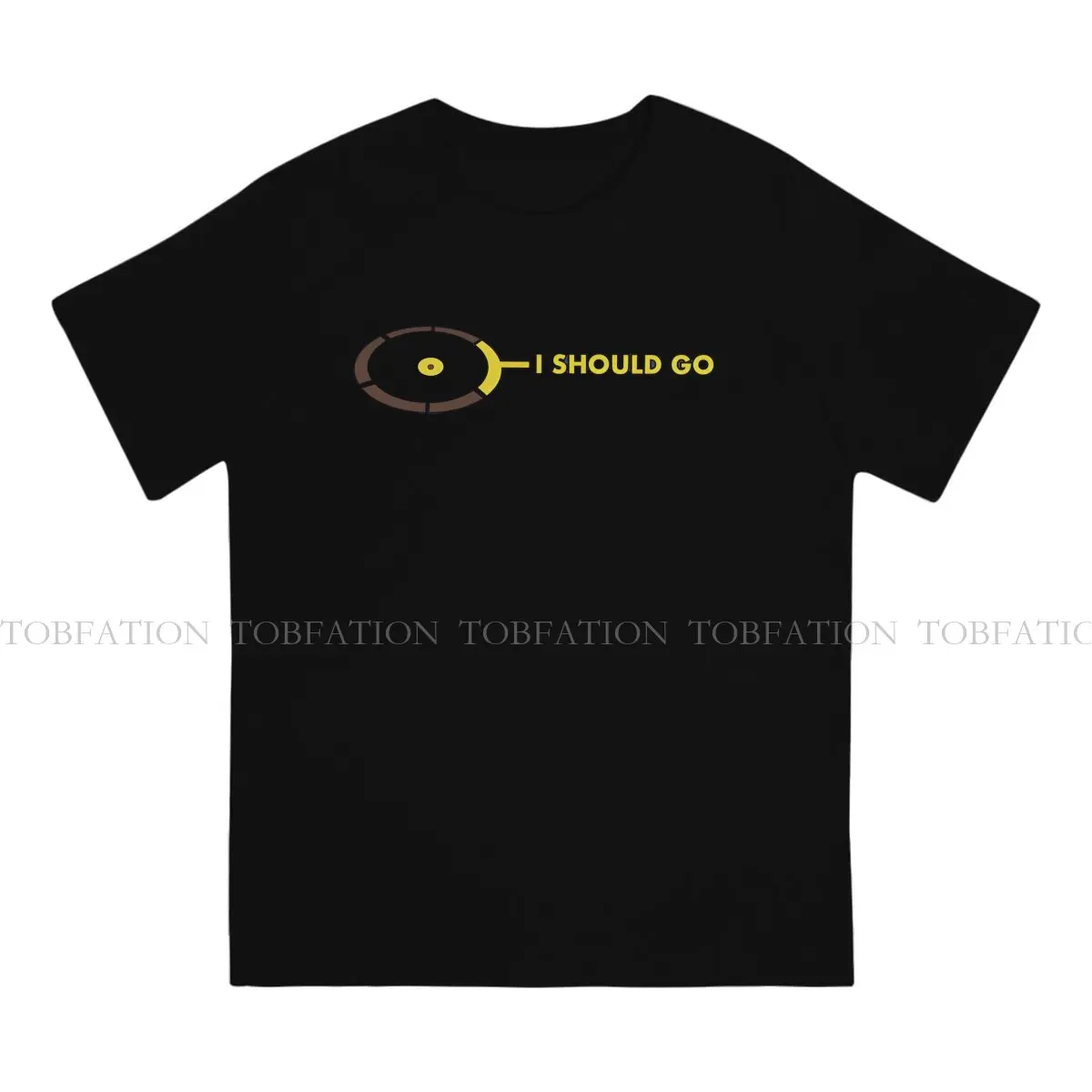 I Should Go Hipster TShirts Mass Effect Game Men Harajuku Pure Cotton Tops T Shirt Round Neck Oversized image 2