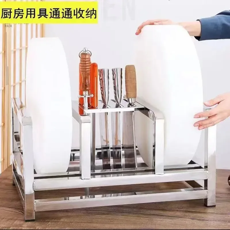 for Knife Holder Sticky Board Integrated Rack Commercial Cutting Board Stand Canteen Special Stainless Steel Extra Thick