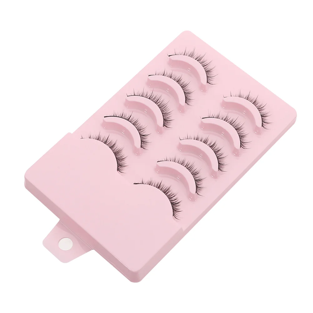 10 Pairs New Natural Long False Eyelashes Black Stem Fluffy 3D Mink Eyelashes Soft Cross Fake Lashes Eyelash Extension