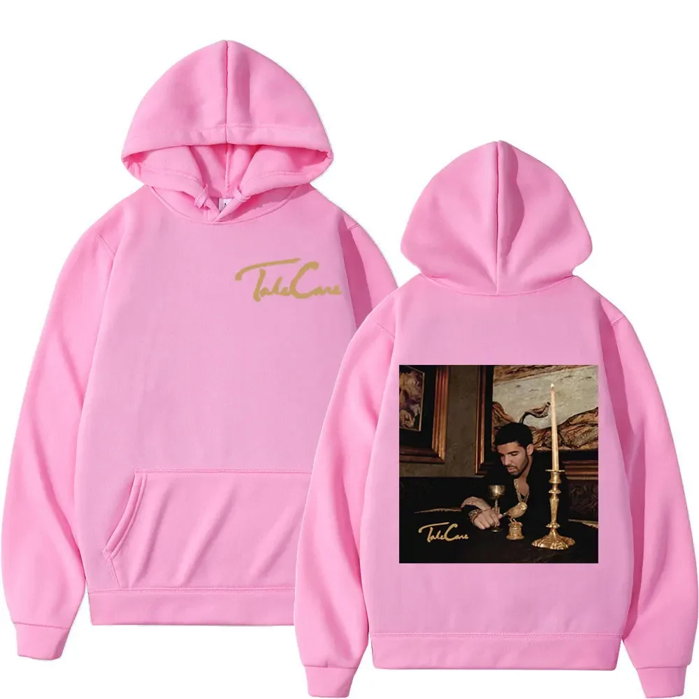 Hot Rapper Drake Album Take Care Graphic Hoodie Unisex Trend Hip Hop Hooded Sweatshirts Casual Fashion Loose Hoodies Streetwear